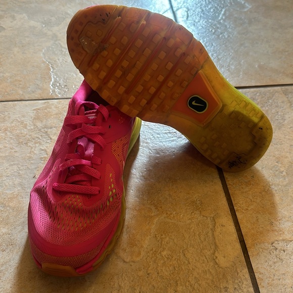 Nike Air Max Women's Pink Yellow Running US Shoes Tennis - Picture 5 of 11
